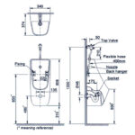 Bản vẽ kĩ thuật Bồn tiểu nam INAX AU-468V treo tường