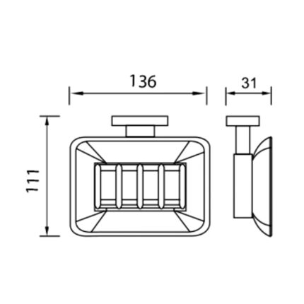 Bản vẽ kĩ thuật Kệ xà phòng HUGE H-B1238