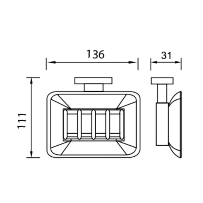 Bản vẽ kĩ thuật Kệ xà phòng HUGE H-B1238