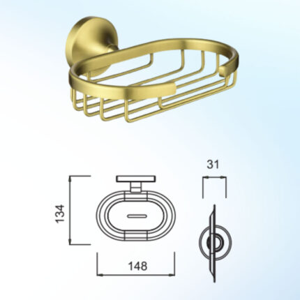 Bản vẽ kĩ thuật Kệ xà phòng HUGE HB-1239B