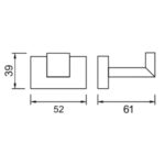 Bản vẽ kĩ thuật Móc treo quần áo HUGE H-B1438