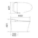 Bồn cầu thông minh HUGE H-BS001 - Ảnh 2