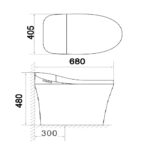 Bồn cầu thông minh HUGE H-BS2089B - Ảnh 2
