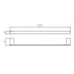 Bản vẽ kích thước Giá treo khăn HUGE H-B1726S