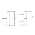 Bản vẽ kích thước Kệ bàn chải đánh răng HUGE H-B1126S