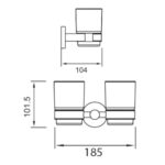 Bản vẽ kích thước Kệ bàn chải đánh răng HUGE H-B1139
