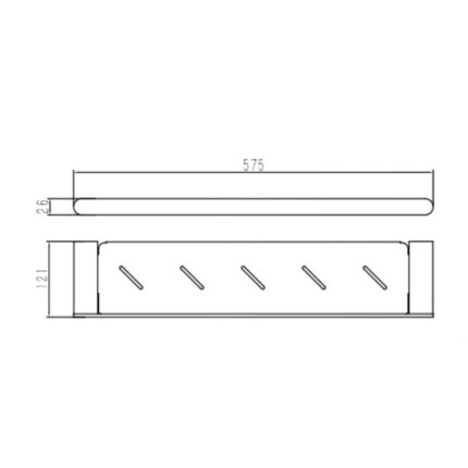 Bản vẽ kích thước Kệ kính HUGE H-B1626B