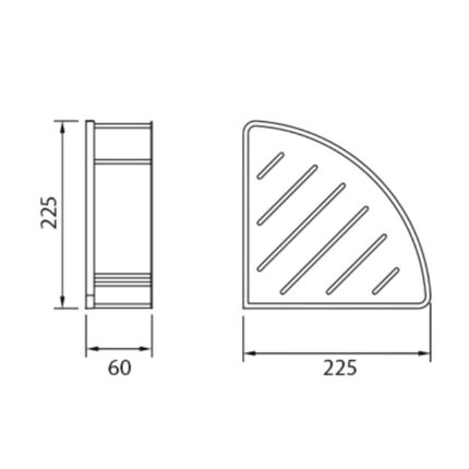 Bản vẽ kích thước Kệ nhà tắm HUGE H-B191C