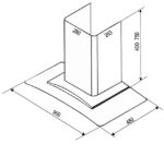 Bản vẽ kích thước Máy hút mùi BAUER BC90EC 90cm kính cong