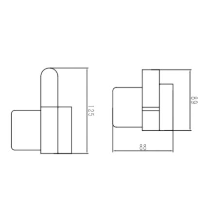 Bản vẽ kích thước Thanh vắt khăn HUGE H-B1126B