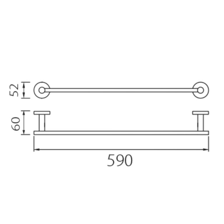 Bản vẽ kích thước Thanh vắt khăn HUGE H-B1739