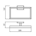Bản vẽ kích thước Vòng treo khăn HUGE H-B1338