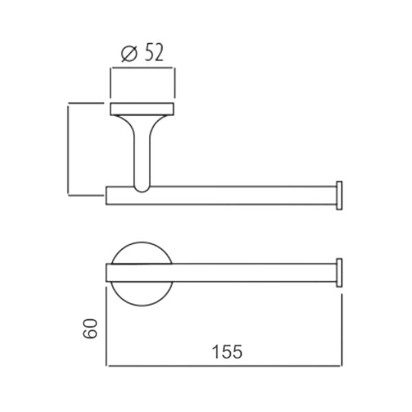 Bản vẽ kích thước Vòng treo khăn HUGE H-B1339G