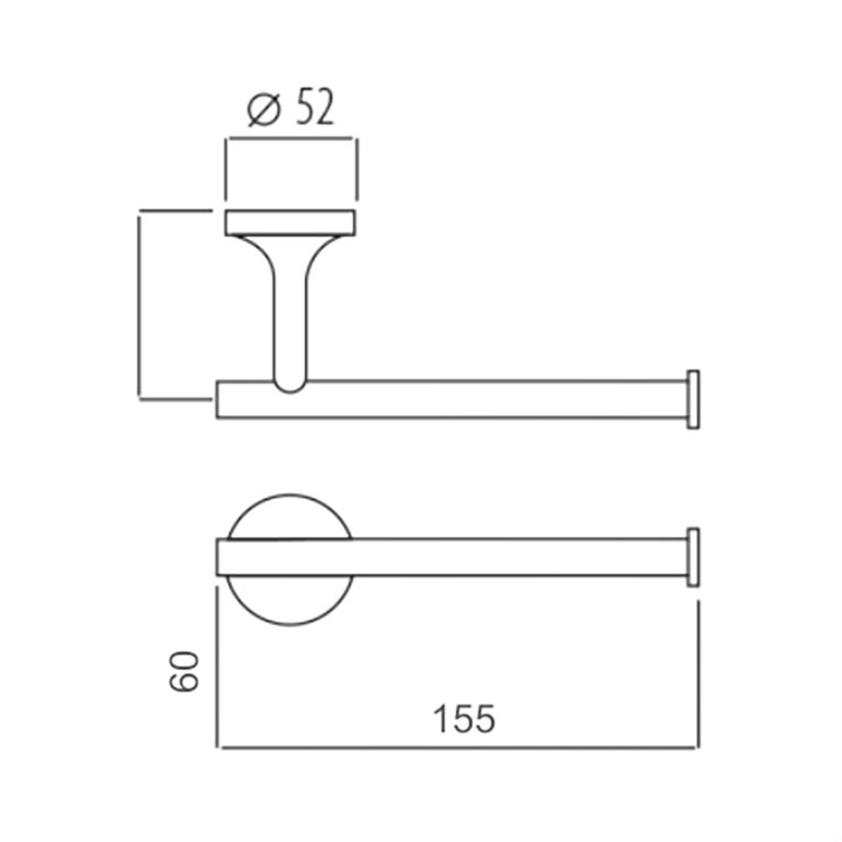Bản vẽ kích thước Vòng treo khăn HUGE H-B1339G