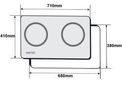 Bản vẽ kỹ thuật Bếp từ đôi FASTER FS 668I 2