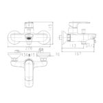 Bản vẽ kỹ thuật Vòi Sen Tắm American Standard WF-1M11 Loven