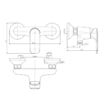 Bản vẽ kỹ thuật Vòi Sen Tắm American Standard WF-1M12 Loven