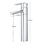 Bản vẽ kỹ thuật Vòi lavabo CAESAR BT541CU cổ cao nóng lạnh