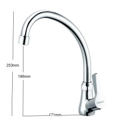 Bản vẽ kỹ thuật Vòi rửa bát CAESAR K028C nước lạnh