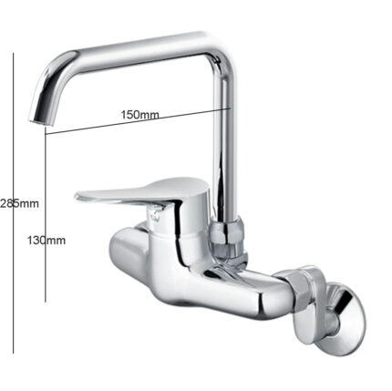 Bản vẽ kỹ thuật Vòi rửa bát CAESAR K527C nước lạnh