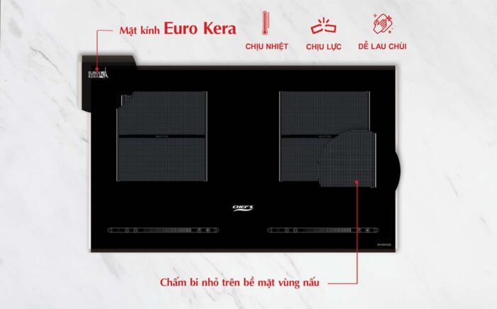 Bếp từ đôi CHEFS EH-DIH322