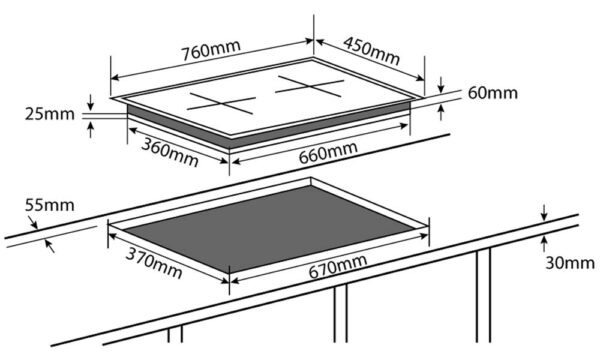 Bếp từ đôi CHEFS EH-DIH893 (1)