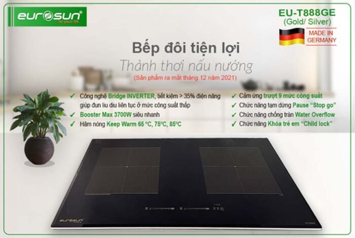 Bếp từ đôi EUROSUN EU-T888GE GOLD - Ảnh 3