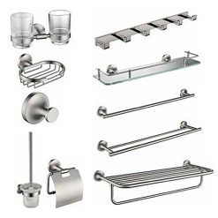 Bộ phụ kiện nhà tắm HUGE Pamela metal grey