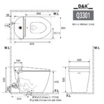 Bồn cầu 1 khối D&K DK-Q3301 2