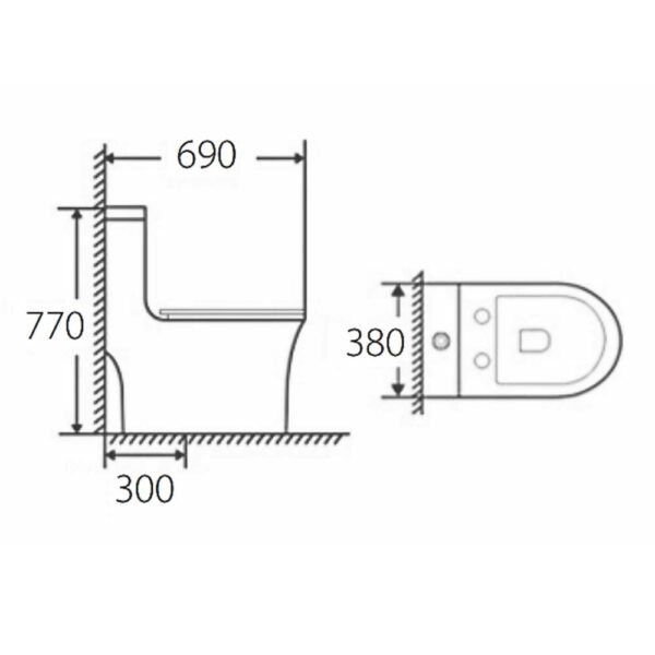 Bồn cầu 1 khối HUGE H-BC2105 2