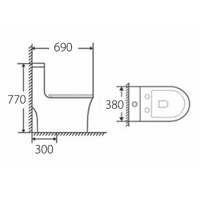 Bồn cầu 1 khối HUGE H-BC2105 2