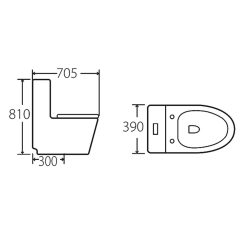 Bồn cầu 1 khối HUGE H-BC226 2