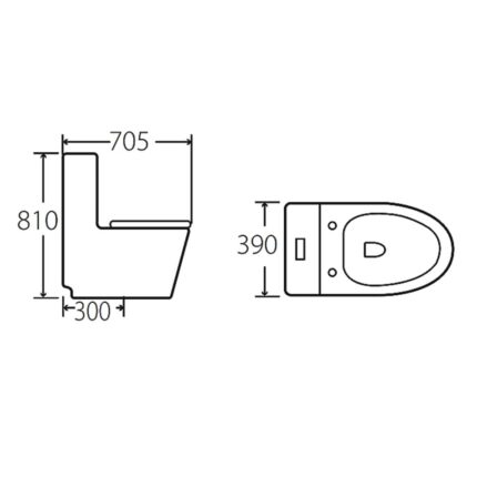 Bồn cầu 1 khối HUGE H-BC226 2