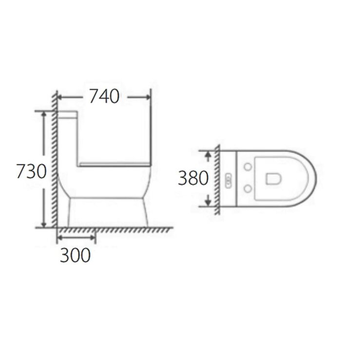 Bồn cầu 1 khối HUGE H-BC889 1