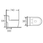 Bồn cầu 1 khối HUGE H-BC989 2