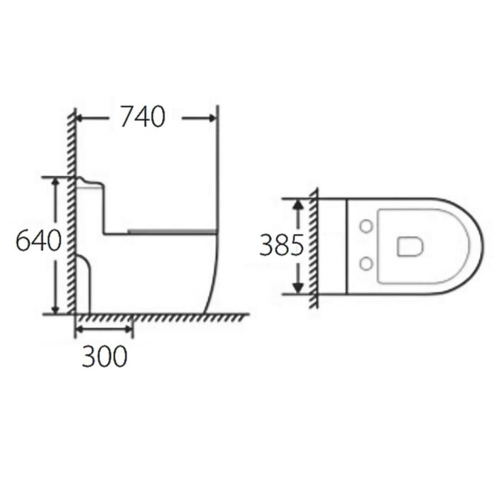 Bồn cầu 1 khối HUGE H-BC989 2