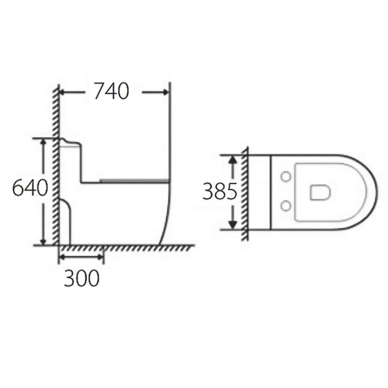 Bồn cầu 1 khối HUGE H-BC989 2