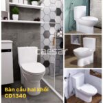Bồn cầu 2 khối CAESAR CD1340 nắp êm M232 - Ảnh 3