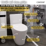 Bồn cầu thông minh CAESAR C1395F TAF060 (CD1395) nắp rửa cơ - Ảnh 2