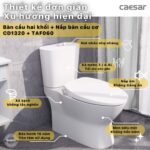 Bồn cầu thông minh CAESAR CD1320 TAF060 nắp rửa cơ