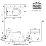 Bồn cầu thông minh D&K AC1229 1