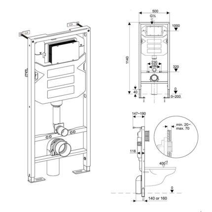 Bồn cầu treo tường D&K DK-C204 1