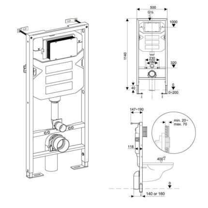 Bồn cầu treo tường D&K DK-C205-2