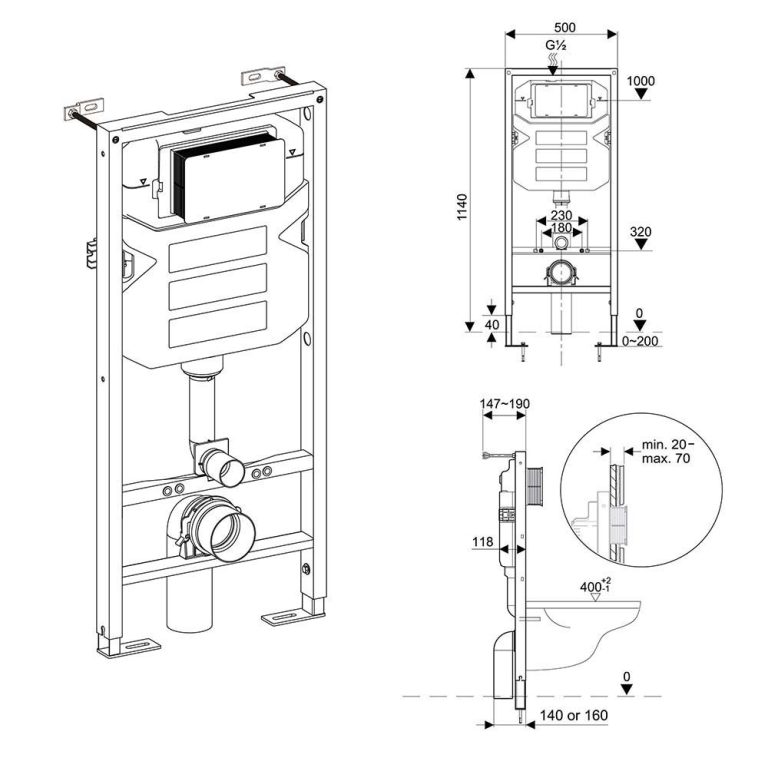 Bồn cầu treo tường D&K DK-C205-2