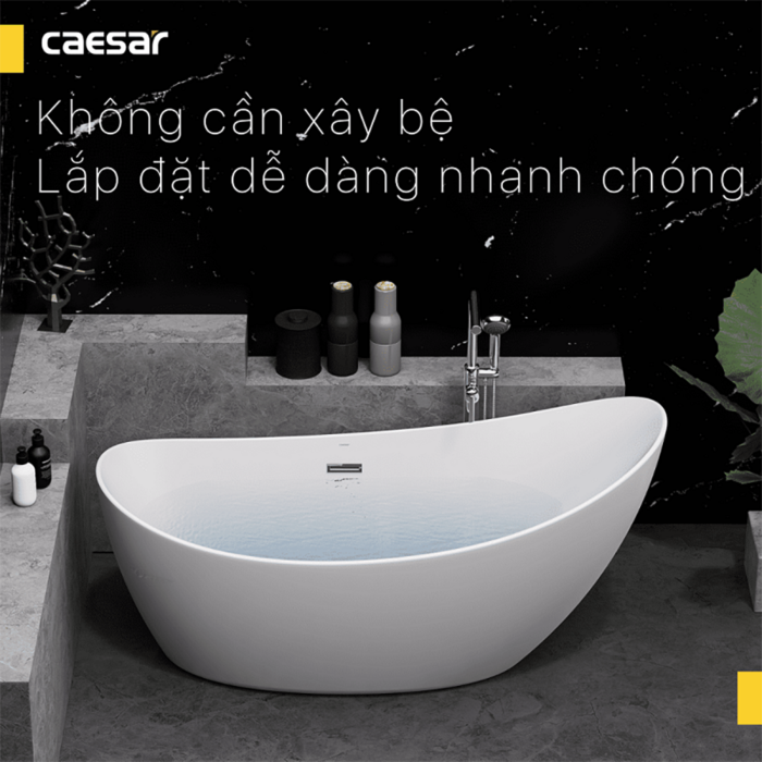Bồn tắm CAESAR KT1170 lập thể 1.7M - Ảnh 4