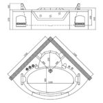 Bồn tắm D&K DK-Q312N 6 yếm masage