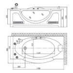 Bồn tắm D&K DK-Q313 2 yếm masage