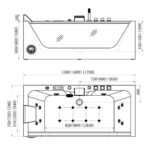 Bồn tắm D&K DK-Q408 1 yếm masage