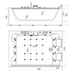 Bồn tắm D&K DK-Q411L 1 yếm masage