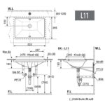 Chậu lavabo âm bàn D&K DK-L11 1